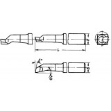 Резец расточной для глухих отверстий Cnic 25х25х240 мм из быстрорежущей стали Р9К5
