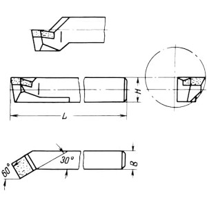Резец расточной для сквозных отверстий Cnic 16х16х170 мм Т5К10