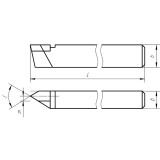 Резьбовой резец Cnic 16х10х100 мм для наружной резьбы ВК8