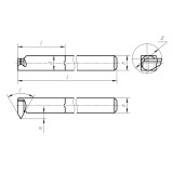 Резьбовой резец Cnic 16х16х170 мм для внутренней резьбы (без маркировки марки сплава)