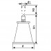 Опора регулируемая коническая 0.2т D75мм (80-125мм) под плиты TLX